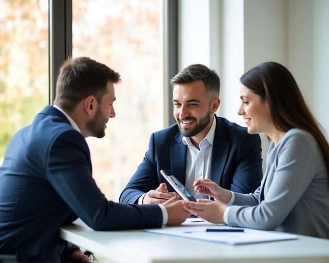 Consultant Fero Consult discutând cu un client despre strategie financiară