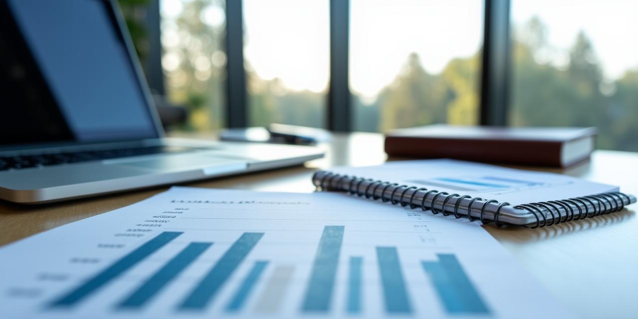 Analiză financiară profesională pe un birou modern